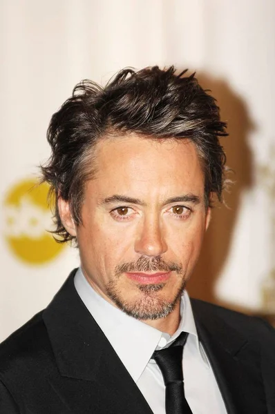 Robert Downey Sajtószobában Oscar 79Th Éves Oscar Díj Press Room — Stock Fotó