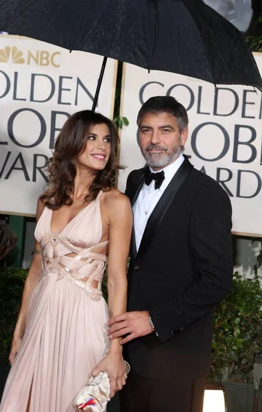 George Clooney Elisabetta Canalis Arrivals 67Th Annual Golden Globes Awards — Stock Photo, Image