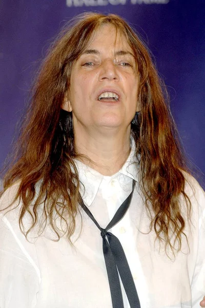 Patti Smith Introduzida Sala Imprensa Para Cerimônia Indução Rock Roll — Fotografia de Stock