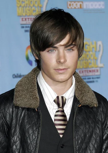 Zac Efron Érkezik Dvd Premiere High School Musical Előnyös Los — Stock Fotó