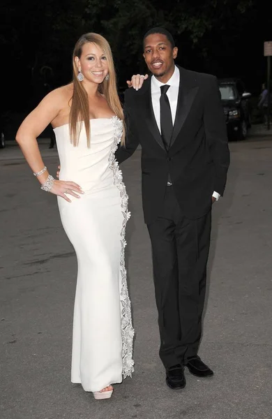 Mariah Carey Vistiendo Vestido Georges Chakra Couture Nick Cannon Las — Foto de Stock