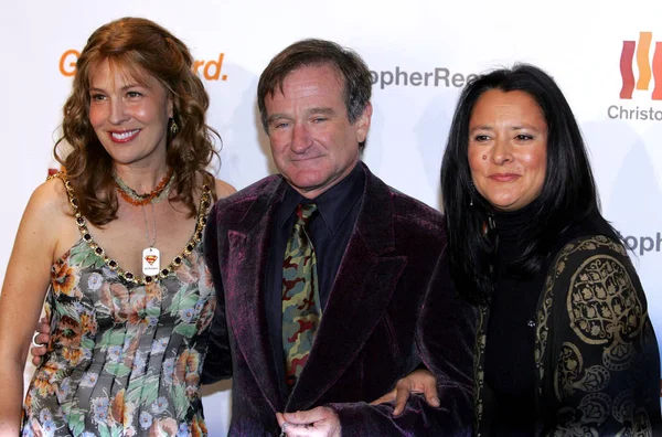 Dana Reeve Robin Williamsová Robingova Manželka Marsha Příjezdy Christophera Reeve — Stock fotografie