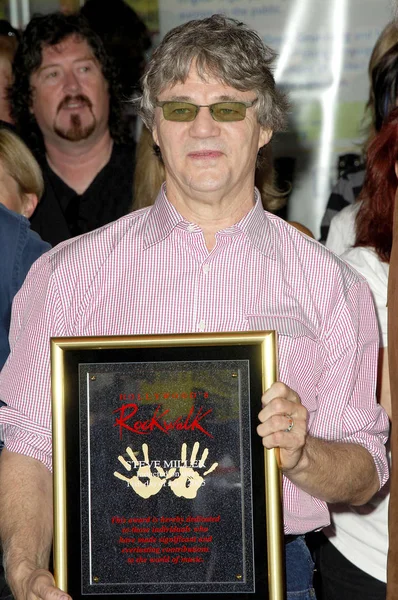 Steve Miller Cerimônia Indução Para Hollywood Rockwalk Fame Honors Steve — Fotografia de Stock