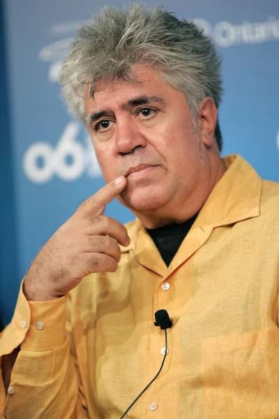 Pedro Almodovar Konferencji Prasowej Dla Volver Press Conference Toronto Międzynarodowy — Zdjęcie stockowe