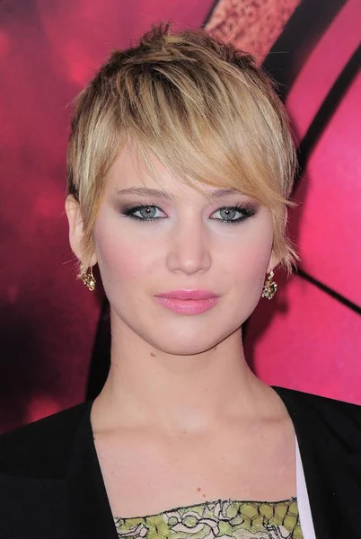 Jennifer Lawrence Arrivals Hunger Games Catching Fire Premiere Amc Lincoln — Stock Photo, Image