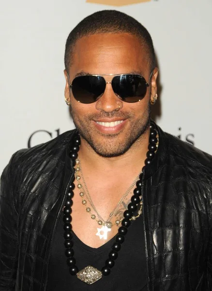 Lenny Kravitz Atendimento Para Clive Davis Recording Academy 2011 Pré — Fotografia de Stock