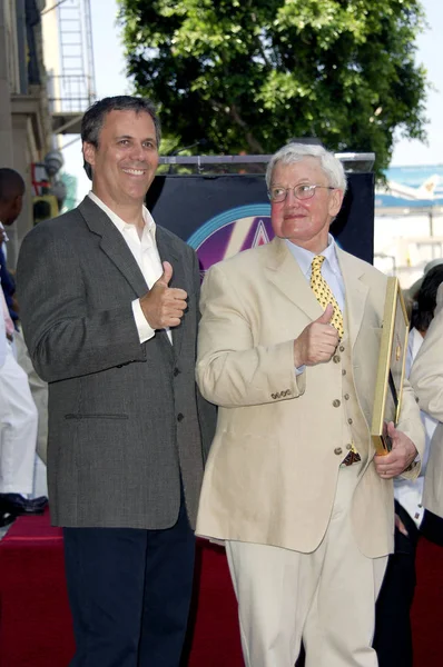 Richard Roeper Roger Ebert Ceremonia Inducción Star Hollywood Walk Fame — Foto de Stock