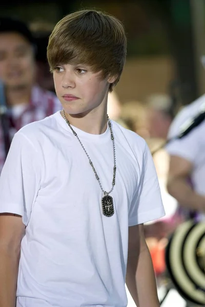 Justin Bieber Scenie Nbc Today Koncert Justin Bieber Rockefeller Plaza — Zdjęcie stockowe