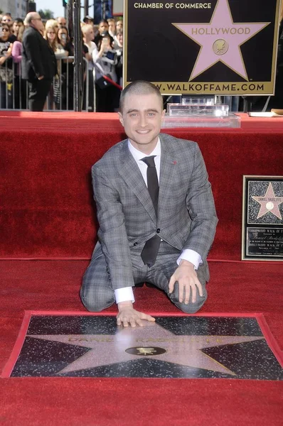 Daniel Radcliffe Cerimônia Indução Star Hollywood Walk Fame Para Daniel — Fotografia de Stock