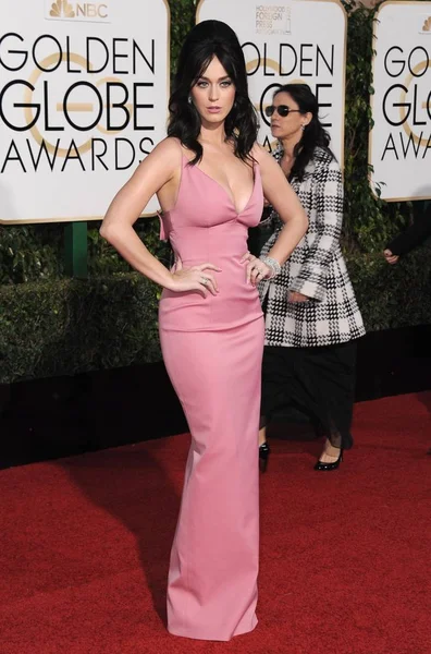 Katy Perry Vestindo Vestido Prada Chegadas Para 73Rd Annual Golden — Fotografia de Stock