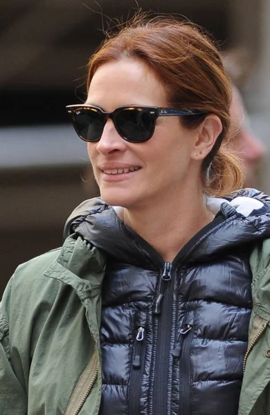 Julia Roberts Locatie Voor Geld Monster Movie Shoot New York — Stockfoto