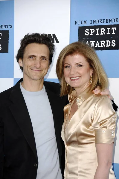 Lawrence Bender Arianna Huffington Attendance Film Independent Spirit Awards Santa — Stock Photo, Image