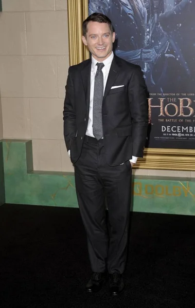 Elijah Wood Las Llegadas Para Hobbit Battle Cinco Armies Estreno — Foto de Stock