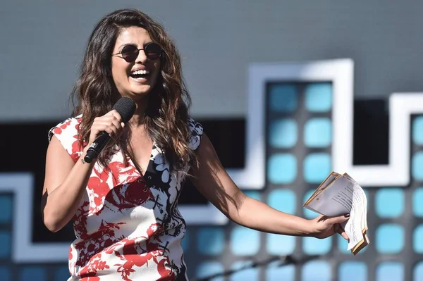 Priyanka Chopra Stage 2017 Global Citizen Festival Central Park Great — Stock Photo, Image