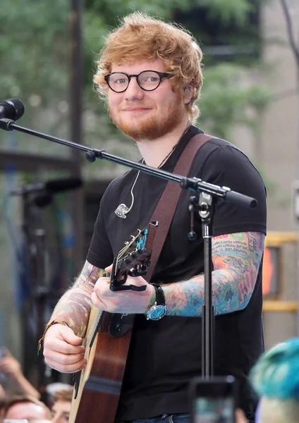 Sheeran Escenario Para Nbc Today Show Concert Con Sheeran Rockefeller — Foto de Stock