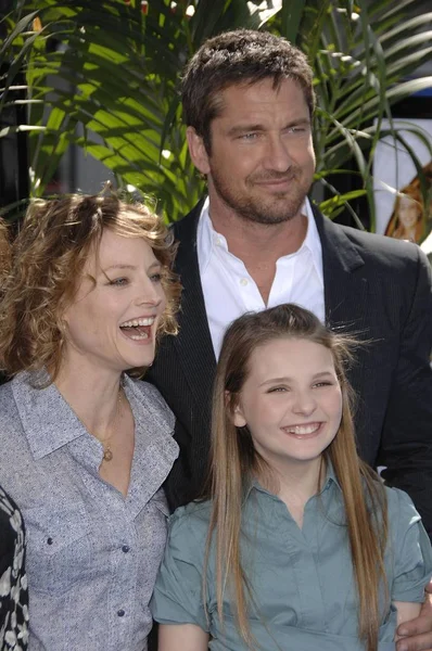 Jodie Foster Gerard Butler Abigail Breslin Chegadas Para Premiere Nim — Fotografia de Stock