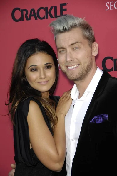 Emmanuelle Chriqui Lance Bass Arrivals Crackle Presents Summer Premieres Sequestered — Fotografia de Stock