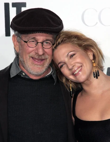 Steven Spielberg Drew Barrymore Arrivals Whip Premiere Grauman Chinese Theatre — Stock Photo, Image