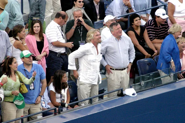 Richard Branson Aanwezigheid Voor Open Tennis Championship Finale Arthur Ashe — Stockfoto