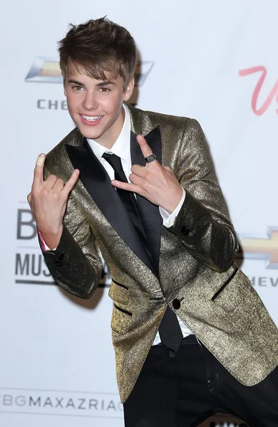 Justin Bieber Dans Salle Presse Pour Les Prix Musique Billboard — Photo