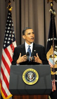 ABD Başkanı Barack Obama için bir kamu görünüm de Wall Street ve Mali Reform tasarısı hakkında speaks, Cooper Union Great Hall, New York, Ny Nisan 22, 2010. Fotoğraf: Desiree Navarro /Everett Collection