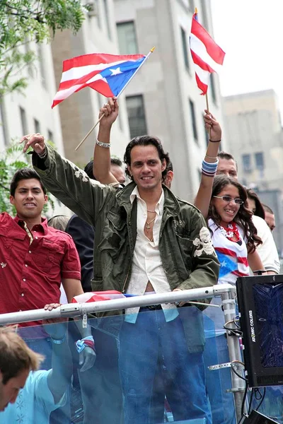 Marc Anthony Attendance 50Th Anniversary National Puerto Rican Day Parade — Stock Photo, Image