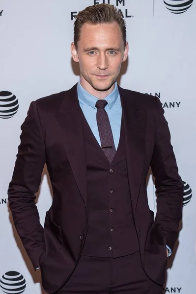 Hiddleston Приліт Висотний Прем Єра 2016 Кінофестивалі Tribeca Школа Візуальних — стокове фото