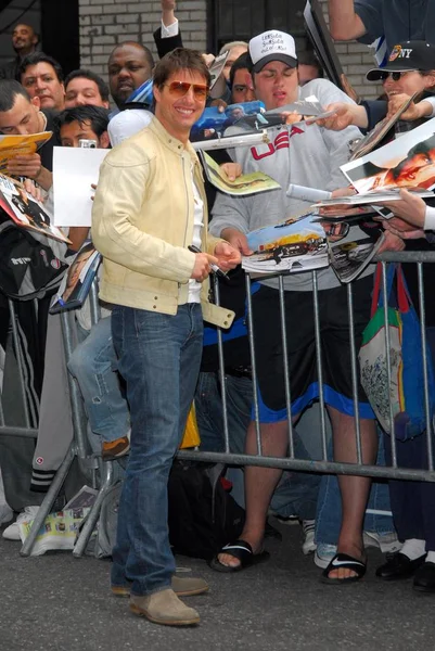 Tom Cruise Arrivals Late Show David Letterman Sullivan Theater New — Photo