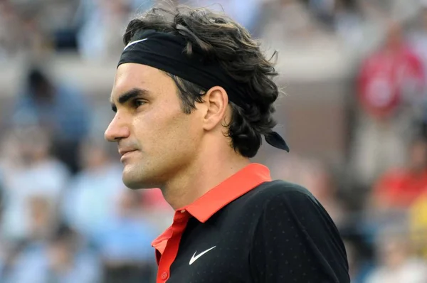 Roger Federer Asistiendo Torneo Tenis Final 2009 Open Masculino Usta — Foto de Stock