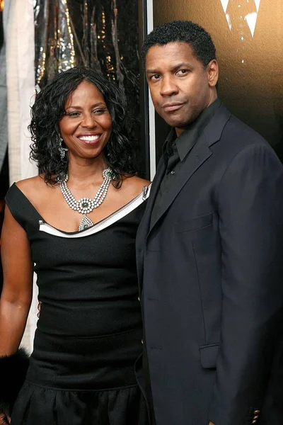 Paultte Pearson Denzel Washington Aux Arrivées Pour American Gangster Premiere — Photo