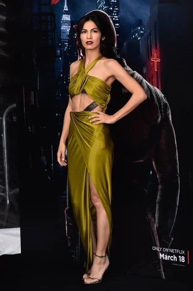 Elodie Yung Wearing Yiqing Yin Dress Arrivals Marvel Daredevil Season — Stock Photo, Image