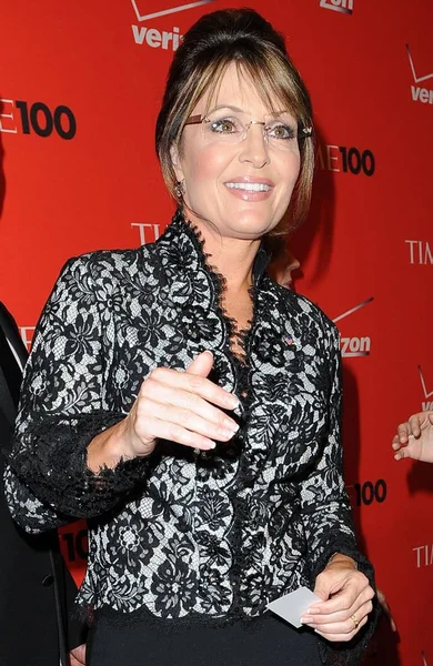 Sarah Palin Las Llegadas Para Time 100 Las Personas Más —  Fotos de Stock