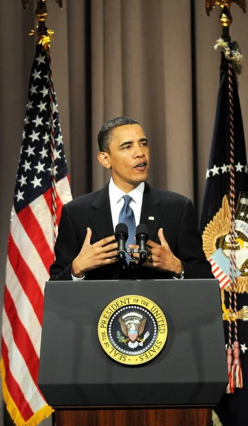 Presidente Degli Stati Uniti Barack Obama Apparizione Pubblica Presidente Degli — Foto Stock