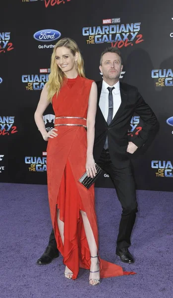 Chris Hardwick Lydia Hearst Aux Arrivées Pour Gardiens Galaxie Vol — Photo