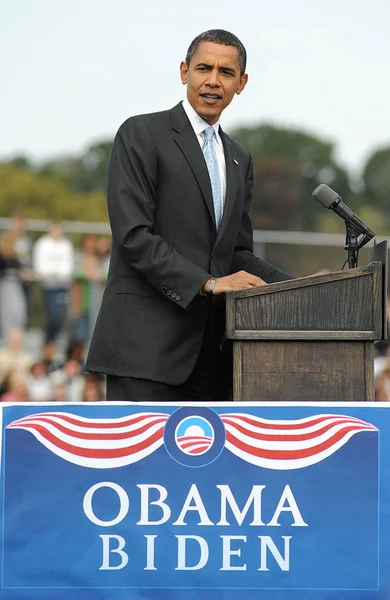 Barack Obama Una Aparición Pública Para Barack Obama Campaign Stop —  Fotos de Stock
