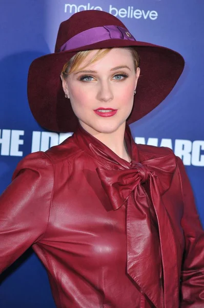 Evan Rachel Wood Vestito Gucci Agli Arrivi Ides March New — Foto Stock