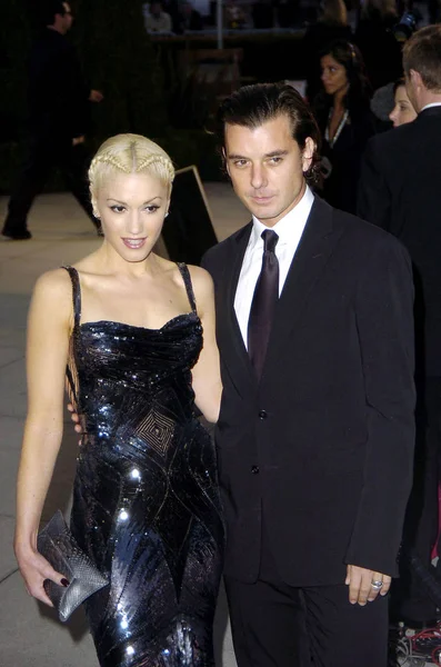 Gwen Stefani Gavin Rossdale Beérkezések Vanity Fair Oscar Party Morton — Stock Fotó