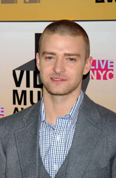 Justin Timberlake Vid Ankomster För Mtv Video Music Awards Vma Stockbild