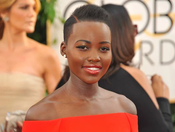 Lupita Nyong Agli Arrivi 71St Golden Globes Awards Arrivi Beverly Foto Stock