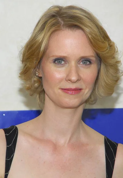 Cynthia Nixon Przyjazdy Dla Schreiber Studio Białaczka Chłoniaka Society Benefit Zdjęcie Stockowe