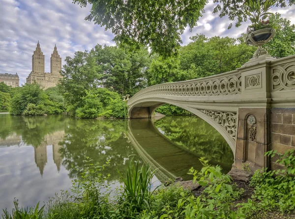 Bow Bridge Most Litiny Central Parku New Yorku Přechod Přes — Stock fotografie