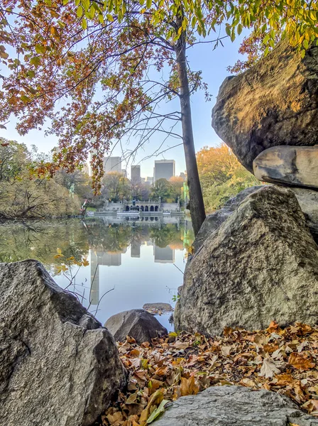 Lago Central Park Nueva York — Foto de Stock