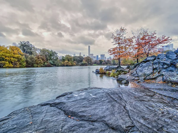 Aan Het Meer Central Park New York City — Stockfoto