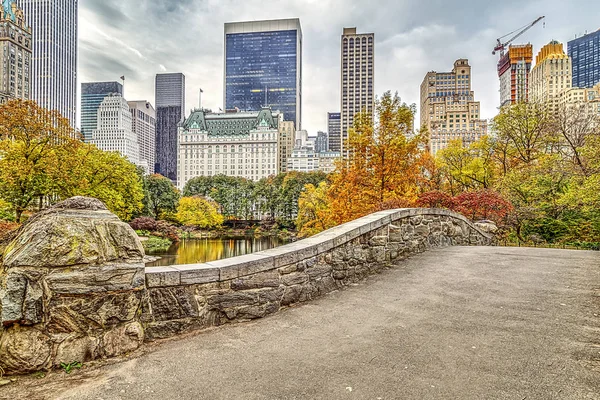 Gapstow Bridge Ikonerna För Central Park Manhattan New York City — Stockfoto