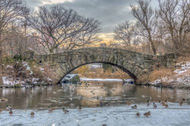 gapstow Köprüsü, central park, new york City'deki manhattan simgeler biridir