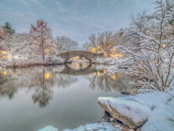 Gapstow Bridge Dos Ícones Central Park Manhattan Nova York — Fotografia de Stock