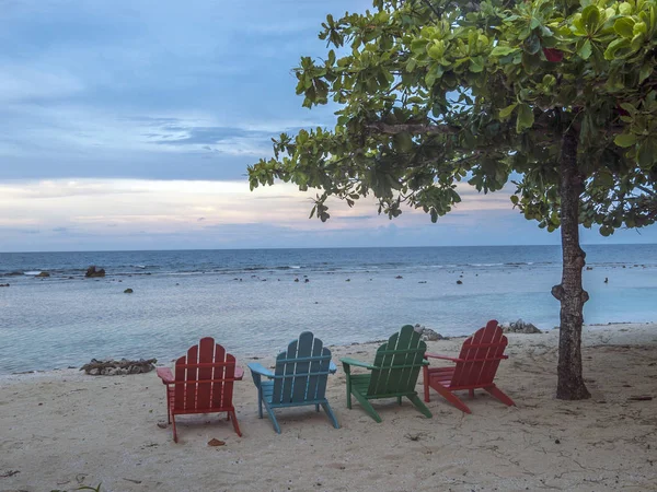 Береговая Линия Пляж Острове Роатан Бэй Айлендс Гондурас — стоковое фото