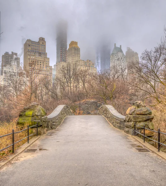 Puente Gapstow Uno Los Iconos Central Park Manhattan Ciudad Nueva —  Fotos de Stock