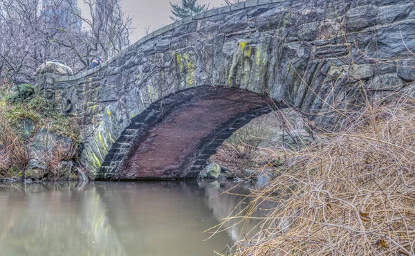 Gapstow Bridge Dos Ícones Central Park Manhattan Nova York — Fotografia de Stock