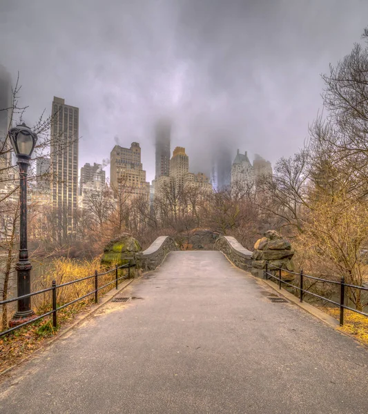 Gapstow Most Jest Jedną Ikon Manhattanu Nowym Jorku Central Park — Zdjęcie stockowe